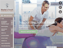 Tablet Screenshot of masterstouchchiropractic.com
